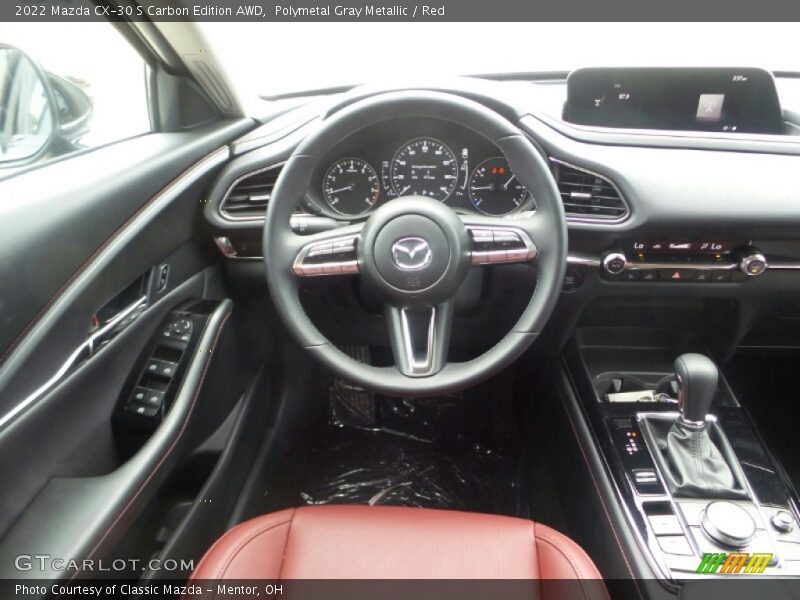 Polymetal Gray Metallic / Red 2022 Mazda CX-30 S Carbon Edition AWD