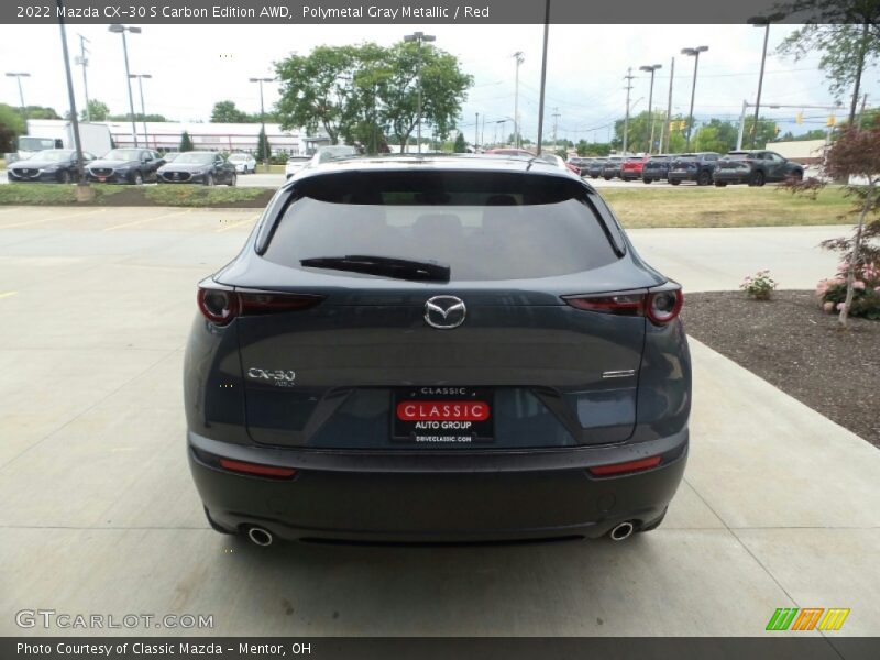 Polymetal Gray Metallic / Red 2022 Mazda CX-30 S Carbon Edition AWD