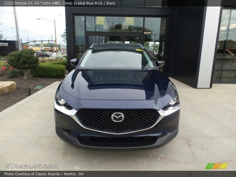 Deep Crystal Blue Mica / Black 2022 Mazda CX-30 Turbo AWD