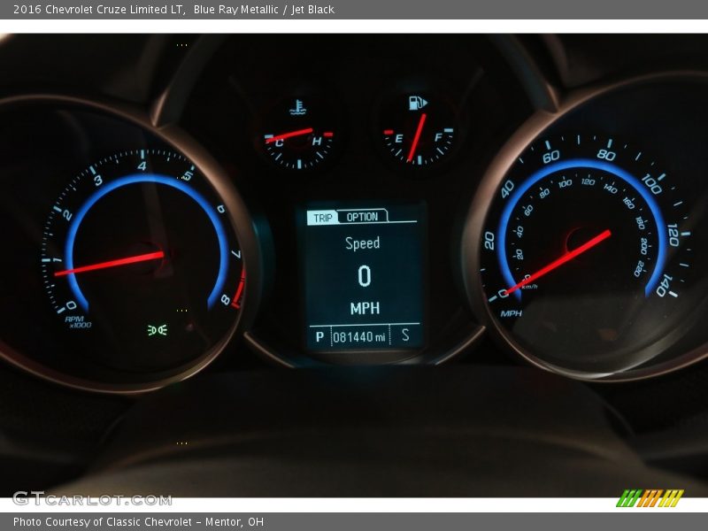 Blue Ray Metallic / Jet Black 2016 Chevrolet Cruze Limited LT