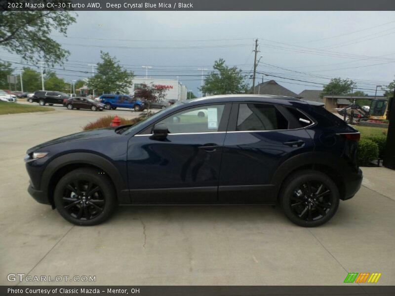 Deep Crystal Blue Mica / Black 2022 Mazda CX-30 Turbo AWD