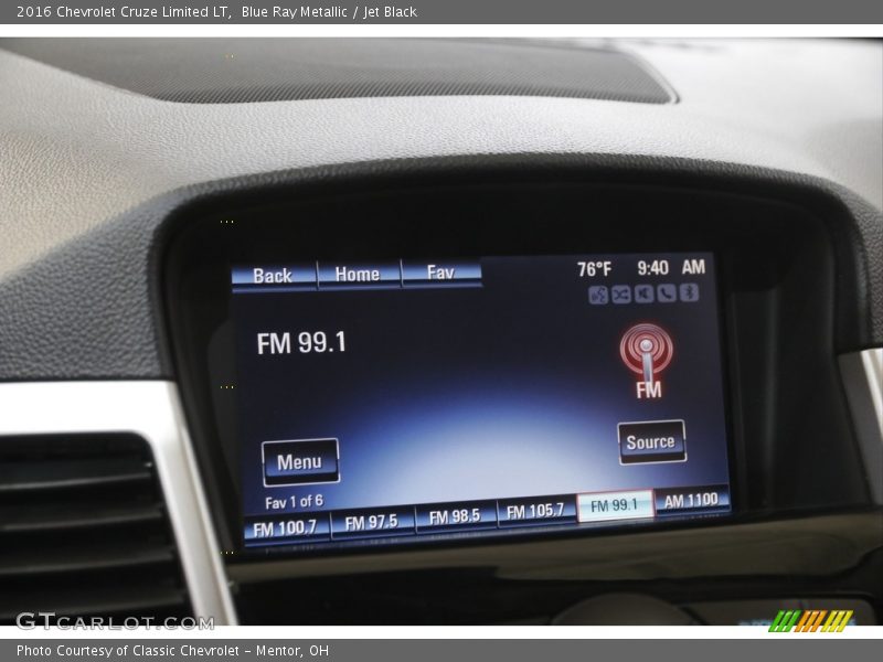 Blue Ray Metallic / Jet Black 2016 Chevrolet Cruze Limited LT
