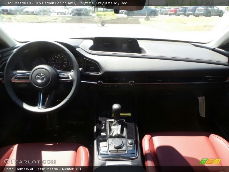 Polymetal Gray Metallic / Red 2022 Mazda CX-30 S Carbon Edition AWD