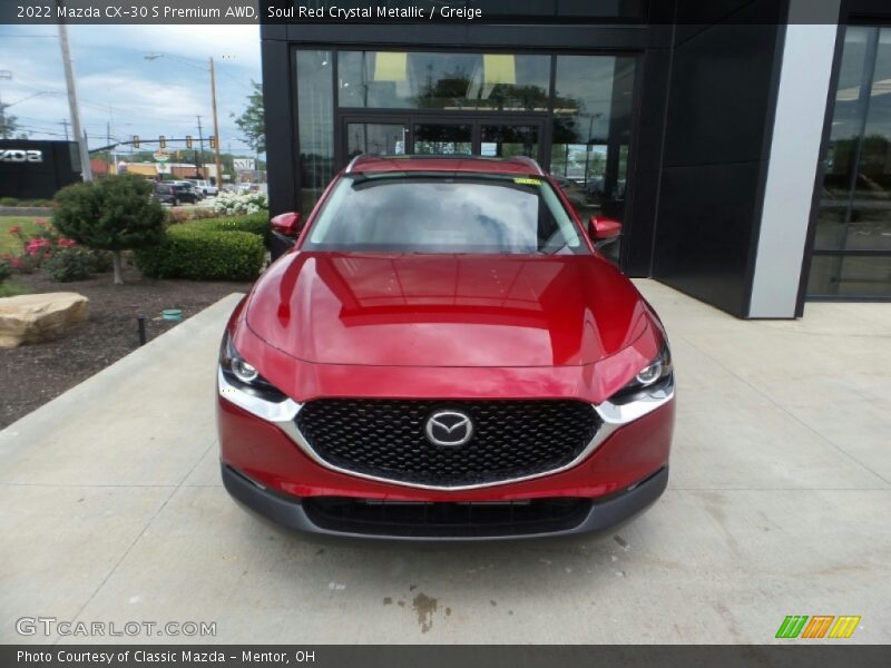 Soul Red Crystal Metallic / Greige 2022 Mazda CX-30 S Premium AWD