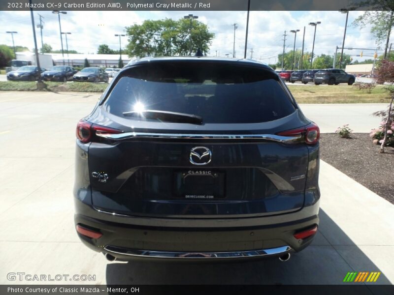 Polymetal Gray Metallic / Red 2022 Mazda CX-9 Carbon Edition AWD