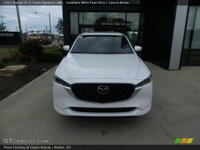 Snowflake White Pearl Mica / Caturra Brown 2022 Mazda CX-5 Turbo Signature AWD