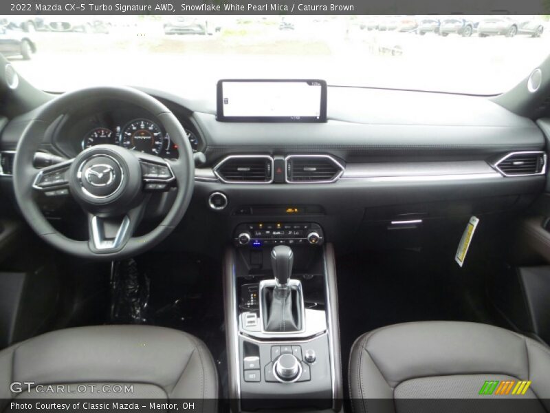Snowflake White Pearl Mica / Caturra Brown 2022 Mazda CX-5 Turbo Signature AWD