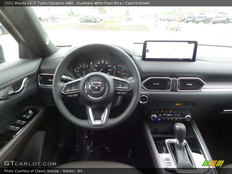Snowflake White Pearl Mica / Caturra Brown 2022 Mazda CX-5 Turbo Signature AWD