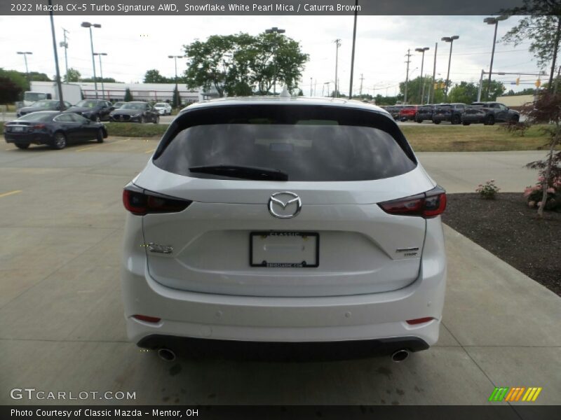 Snowflake White Pearl Mica / Caturra Brown 2022 Mazda CX-5 Turbo Signature AWD