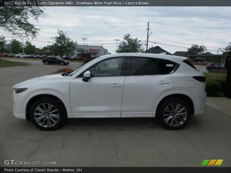 Snowflake White Pearl Mica / Caturra Brown 2022 Mazda CX-5 Turbo Signature AWD