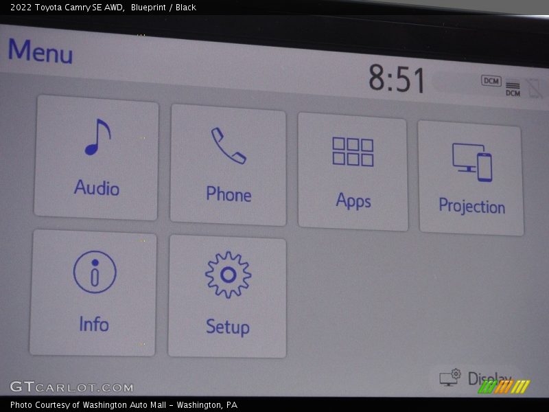 Blueprint / Black 2022 Toyota Camry SE AWD