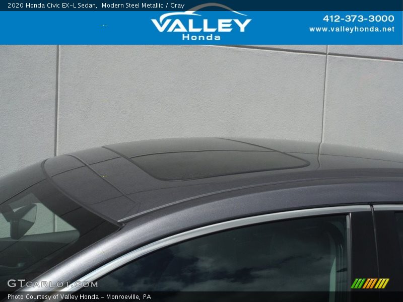 Modern Steel Metallic / Gray 2020 Honda Civic EX-L Sedan