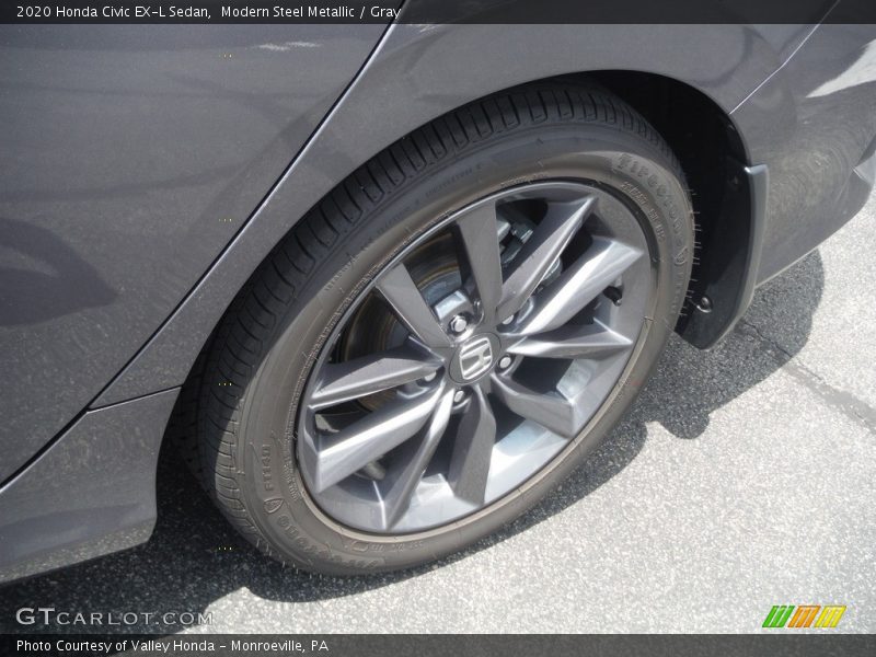 Modern Steel Metallic / Gray 2020 Honda Civic EX-L Sedan