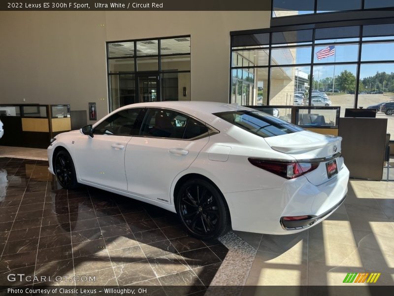 Ultra White / Circuit Red 2022 Lexus ES 300h F Sport