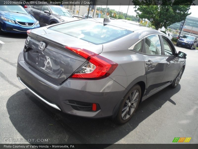 Modern Steel Metallic / Gray 2020 Honda Civic EX-L Sedan