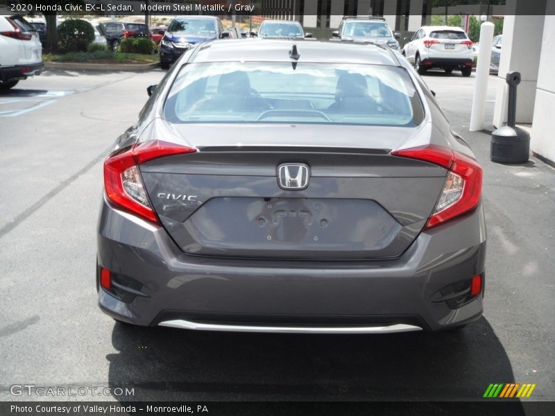 Modern Steel Metallic / Gray 2020 Honda Civic EX-L Sedan