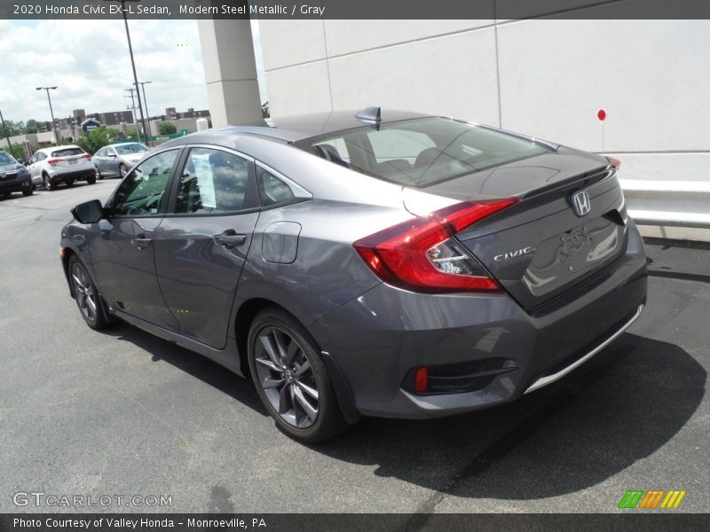 Modern Steel Metallic / Gray 2020 Honda Civic EX-L Sedan