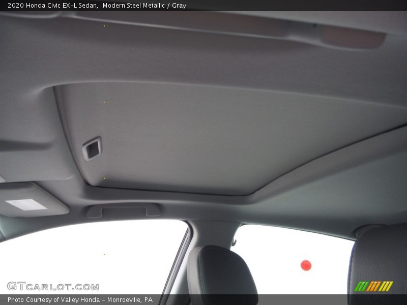 Modern Steel Metallic / Gray 2020 Honda Civic EX-L Sedan