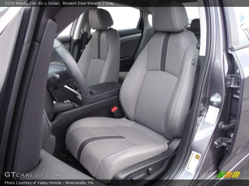 Modern Steel Metallic / Gray 2020 Honda Civic EX-L Sedan