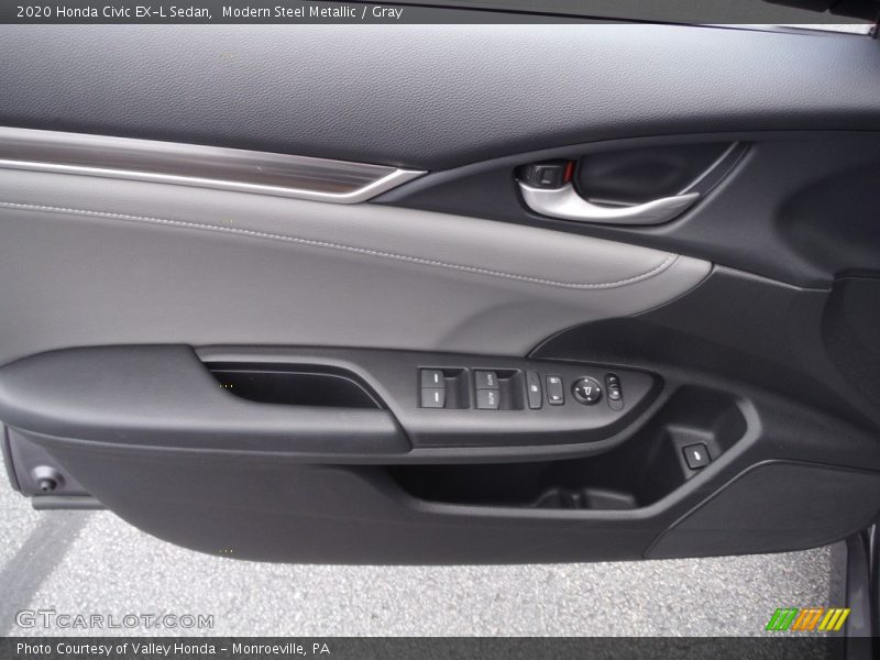 Modern Steel Metallic / Gray 2020 Honda Civic EX-L Sedan