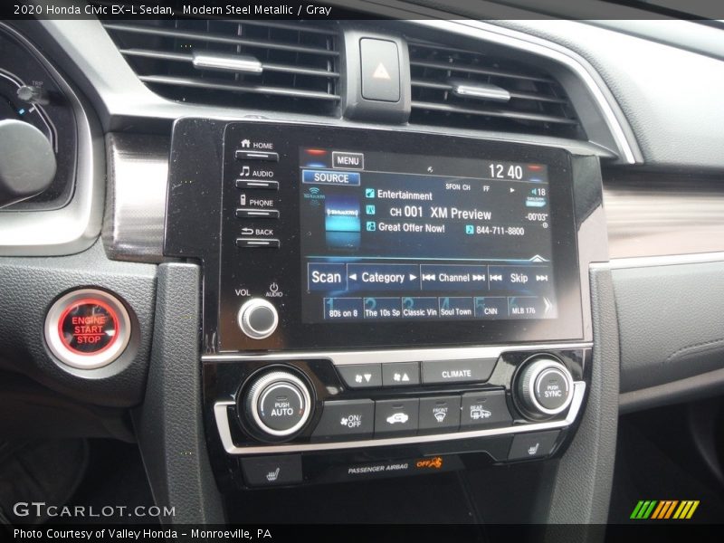 Modern Steel Metallic / Gray 2020 Honda Civic EX-L Sedan