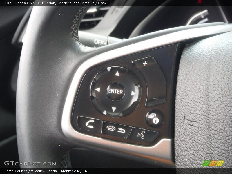 Modern Steel Metallic / Gray 2020 Honda Civic EX-L Sedan