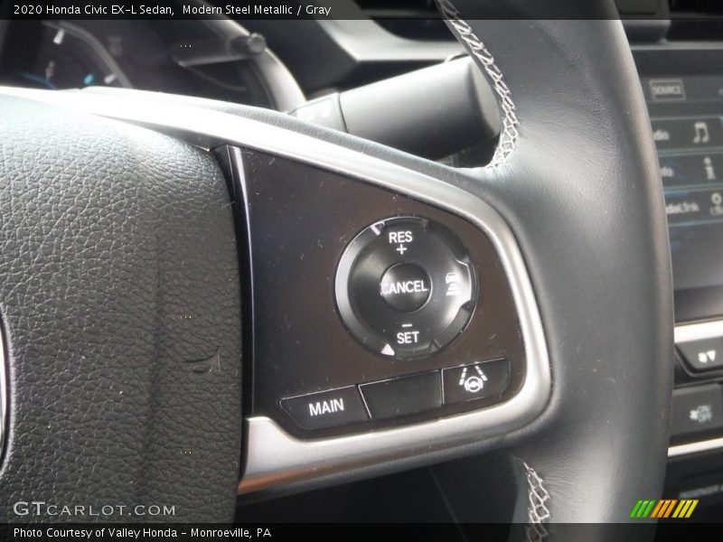 Modern Steel Metallic / Gray 2020 Honda Civic EX-L Sedan
