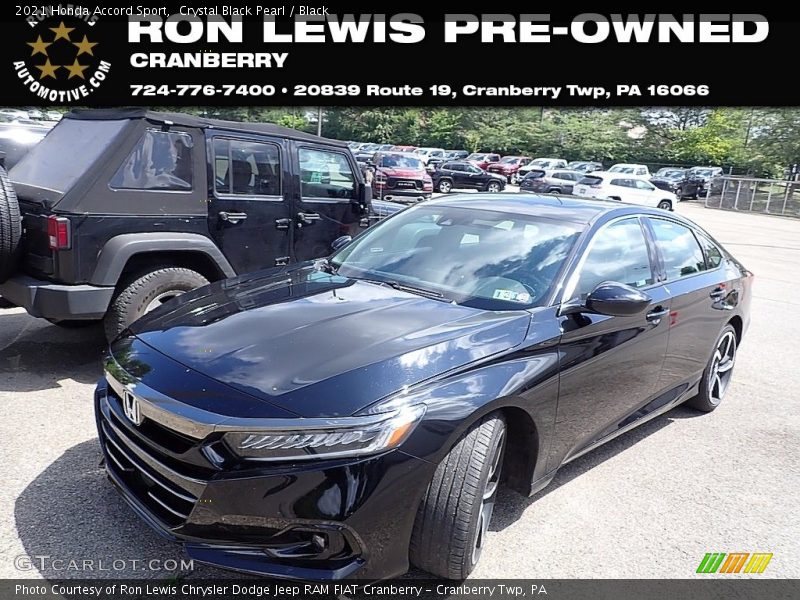 Crystal Black Pearl / Black 2021 Honda Accord Sport