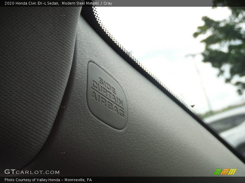 Modern Steel Metallic / Gray 2020 Honda Civic EX-L Sedan