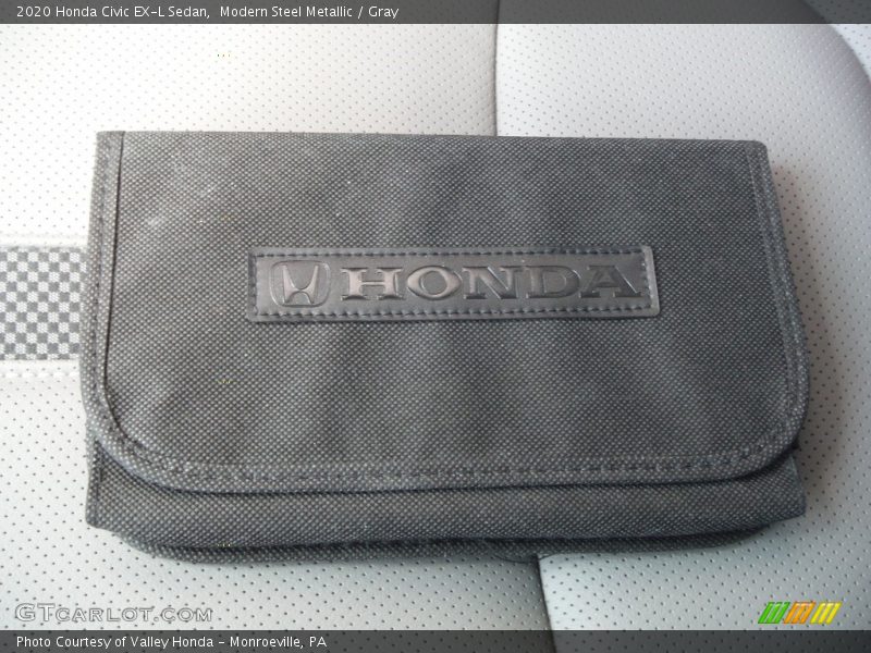 Modern Steel Metallic / Gray 2020 Honda Civic EX-L Sedan