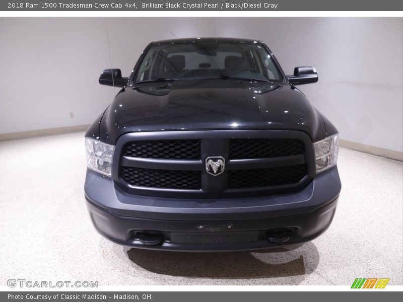 Brilliant Black Crystal Pearl / Black/Diesel Gray 2018 Ram 1500 Tradesman Crew Cab 4x4