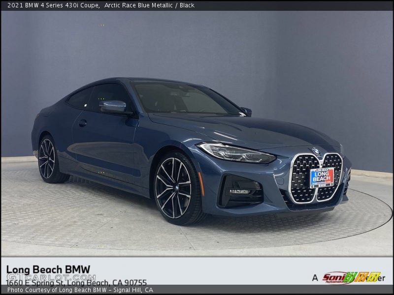 Arctic Race Blue Metallic / Black 2021 BMW 4 Series 430i Coupe