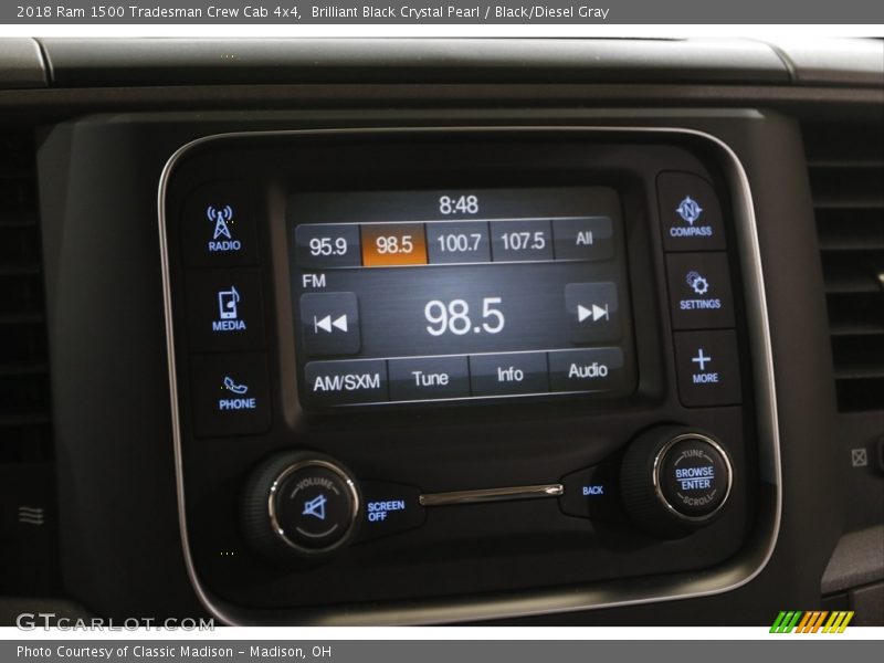 Brilliant Black Crystal Pearl / Black/Diesel Gray 2018 Ram 1500 Tradesman Crew Cab 4x4