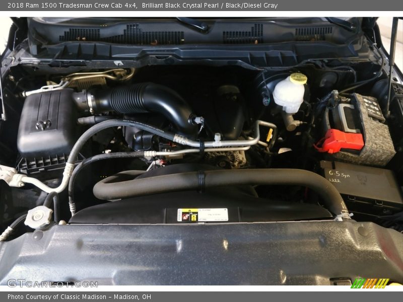 Brilliant Black Crystal Pearl / Black/Diesel Gray 2018 Ram 1500 Tradesman Crew Cab 4x4