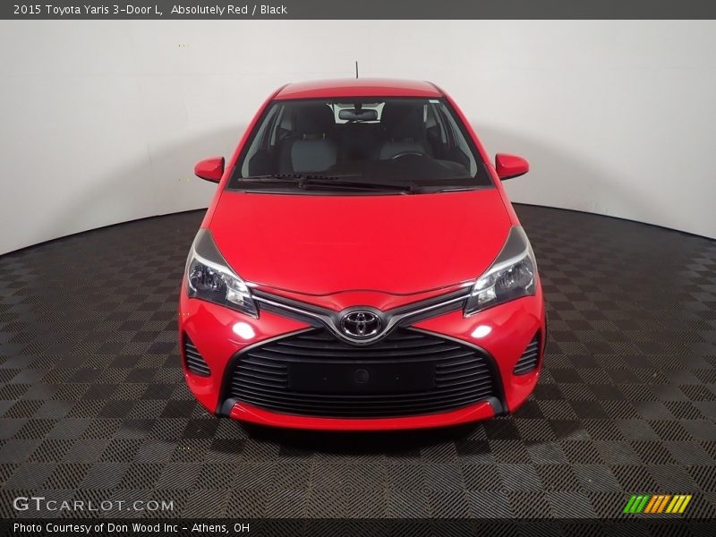 Absolutely Red / Black 2015 Toyota Yaris 3-Door L