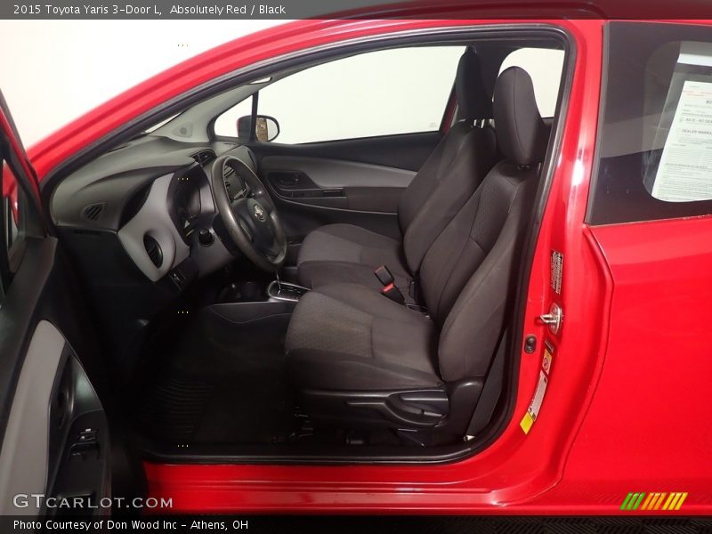 Front Seat of 2015 Yaris 3-Door L