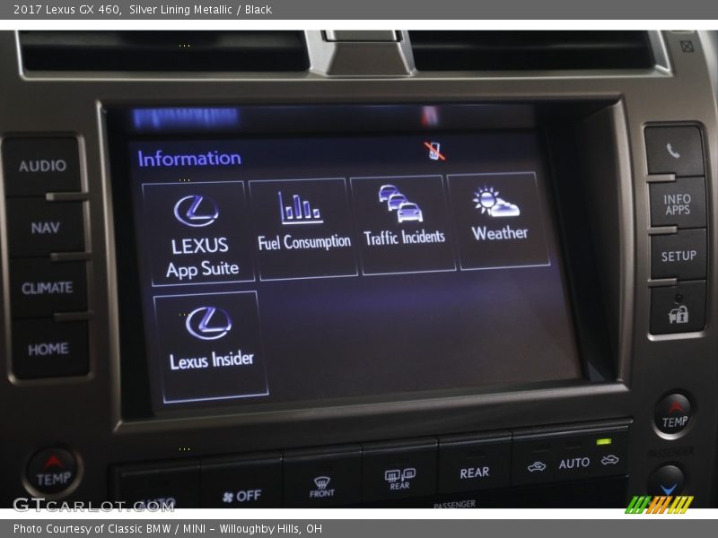 Silver Lining Metallic / Black 2017 Lexus GX 460