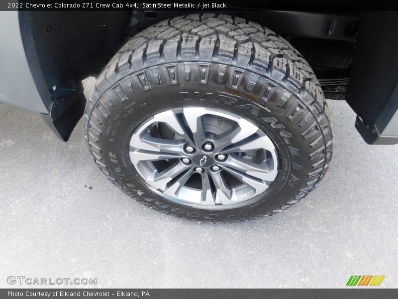 Satin Steel Metallic / Jet Black 2022 Chevrolet Colorado Z71 Crew Cab 4x4