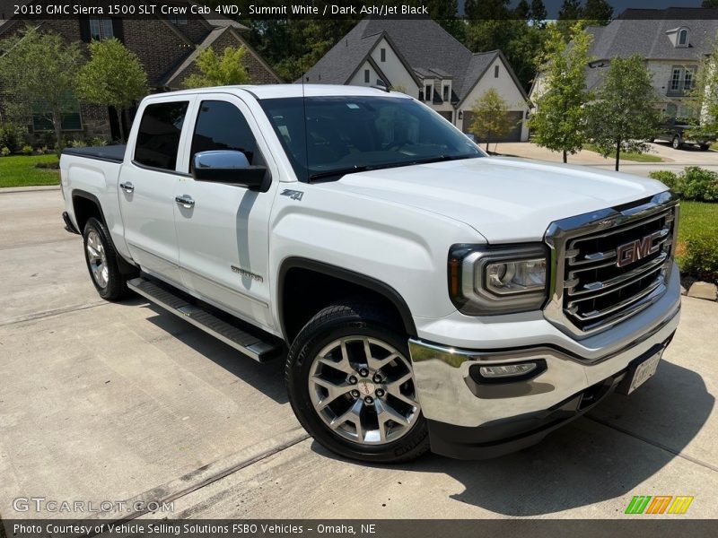 Summit White / Dark Ash/Jet Black 2018 GMC Sierra 1500 SLT Crew Cab 4WD