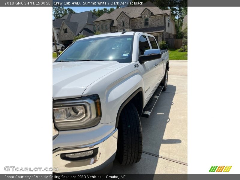 Summit White / Dark Ash/Jet Black 2018 GMC Sierra 1500 SLT Crew Cab 4WD