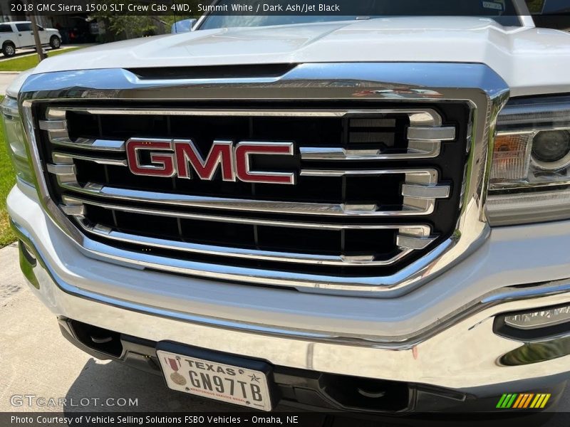 Summit White / Dark Ash/Jet Black 2018 GMC Sierra 1500 SLT Crew Cab 4WD