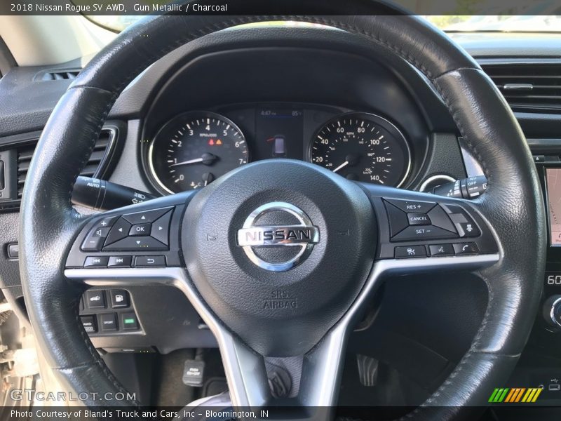 Gun Metallic / Charcoal 2018 Nissan Rogue SV AWD