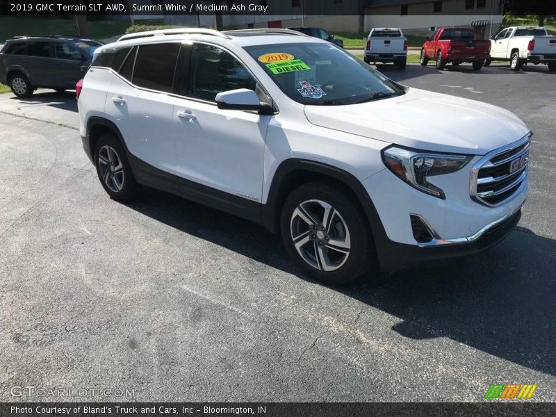 Summit White / Medium Ash Gray 2019 GMC Terrain SLT AWD