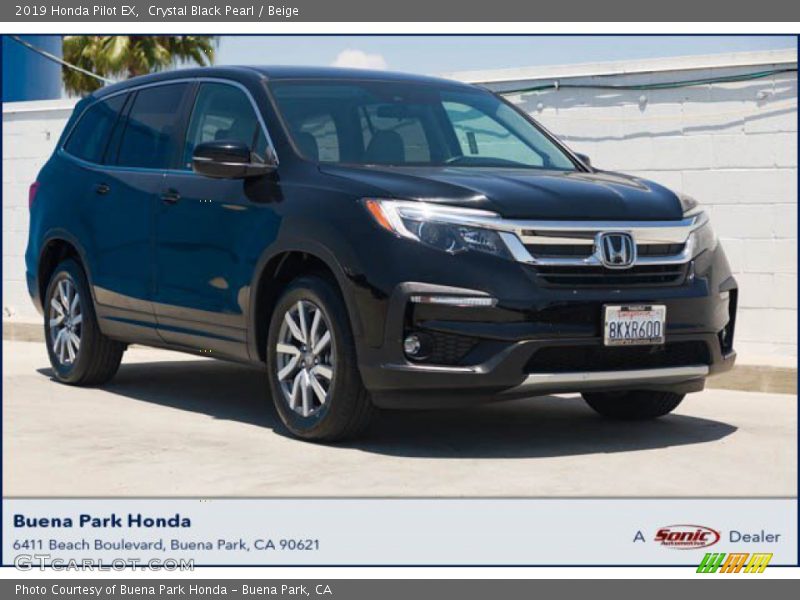 Crystal Black Pearl / Beige 2019 Honda Pilot EX