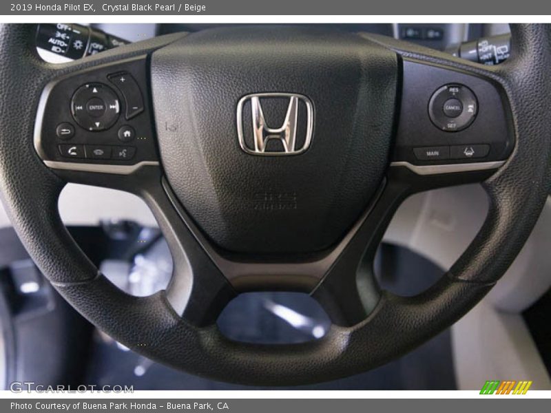 Crystal Black Pearl / Beige 2019 Honda Pilot EX