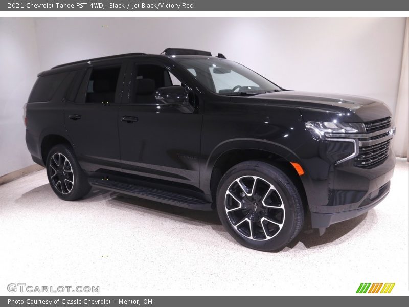 Black / Jet Black/Victory Red 2021 Chevrolet Tahoe RST 4WD