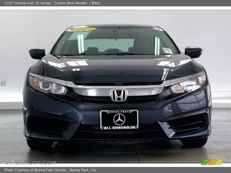 Cosmic Blue Metallic / Black 2017 Honda Civic LX Sedan