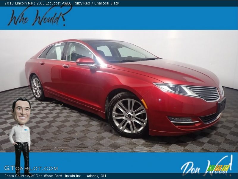 Ruby Red / Charcoal Black 2013 Lincoln MKZ 2.0L EcoBoost AWD