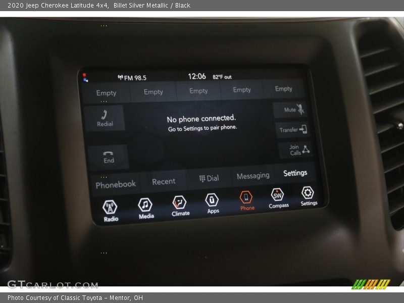 Billet Silver Metallic / Black 2020 Jeep Cherokee Latitude 4x4