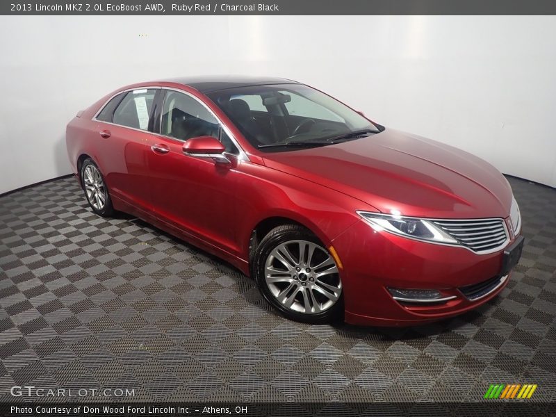 Ruby Red / Charcoal Black 2013 Lincoln MKZ 2.0L EcoBoost AWD